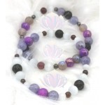 PULSEIRA ANCESTRAL - METAMORFOSE VIOLETA (C/ TURMALINA NEGRA E PEDRAS PRECIOSAS)